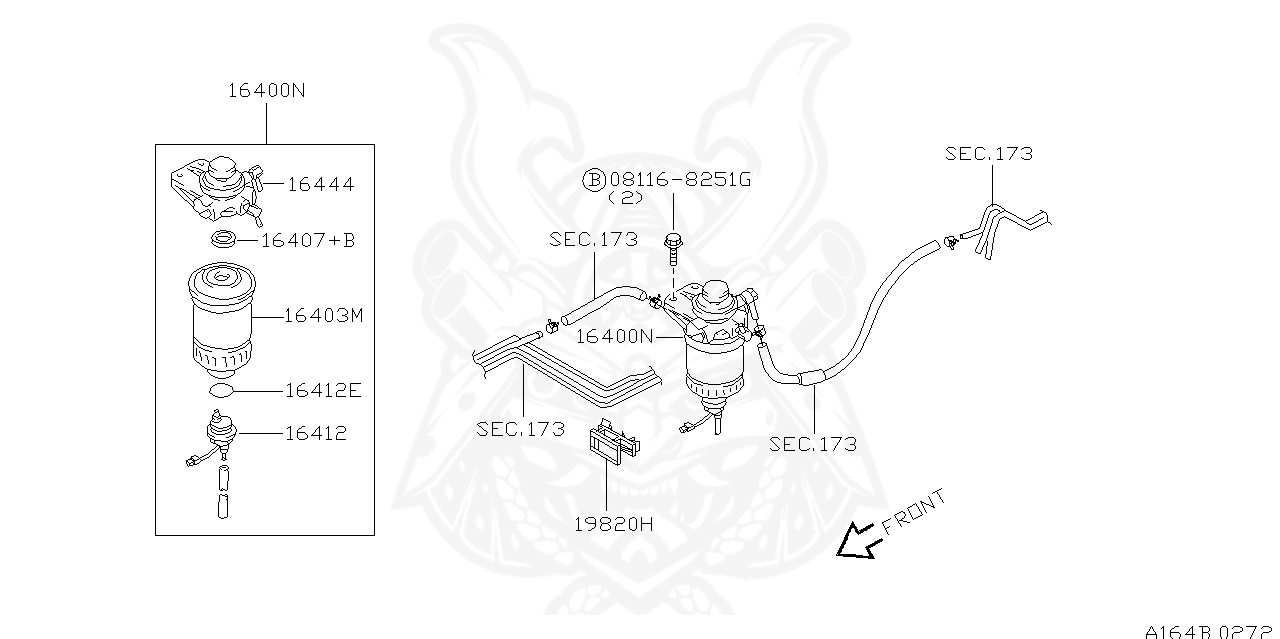 AY500NS001 Nissan Fuel Filter Cartridge Assembly Nengun Performance