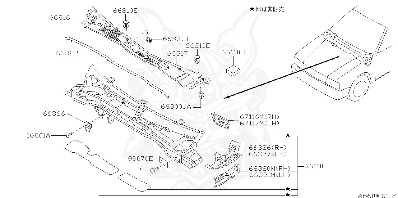 Nissan 66820 ed000