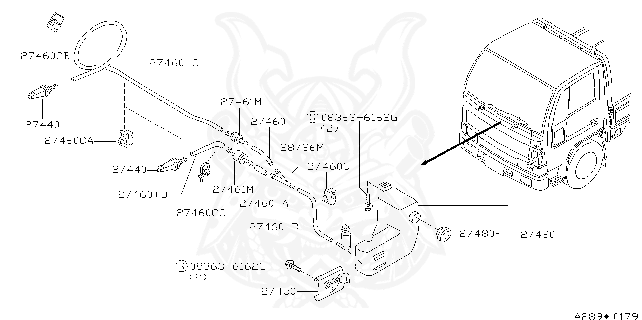 28932-0T003 - Nissan - Nozzle Assembly, Washer Rh - Nengun Performance