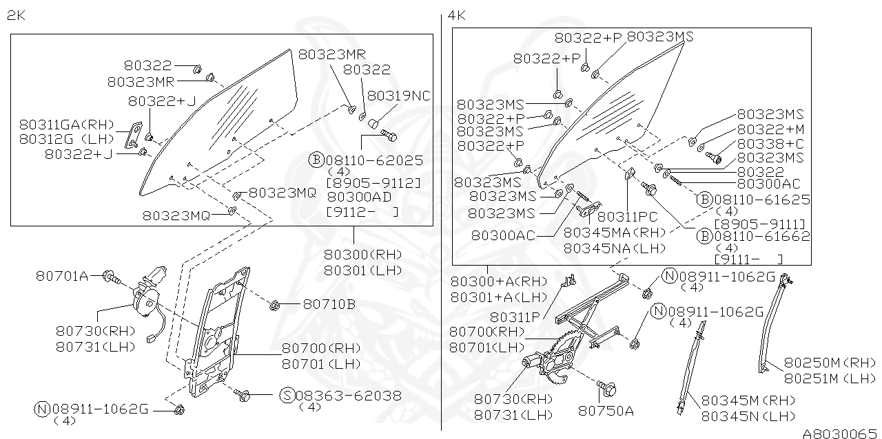 04u00 Nissan Right Hand Door Window Nengun Performance