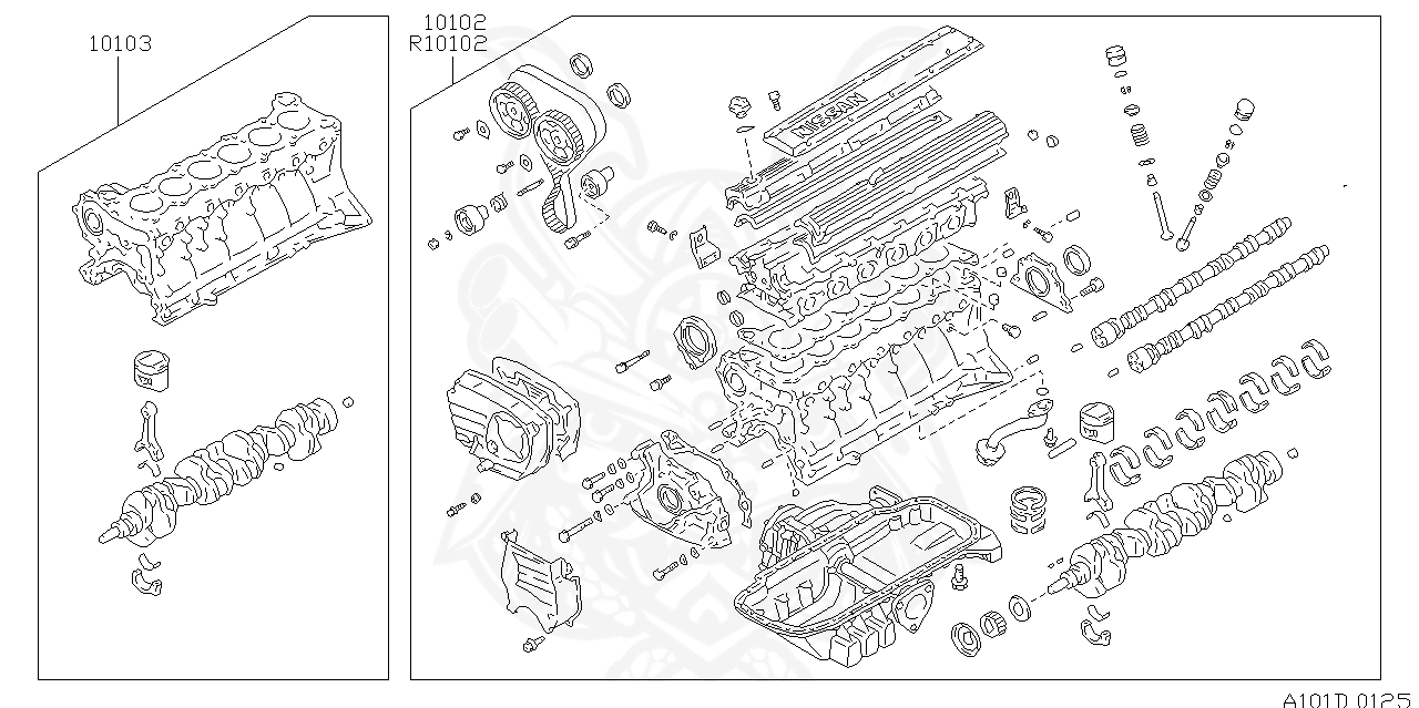 10102-24UR5 - Nissan - Engine Assembly, Bare Rebuilt - Nengun 