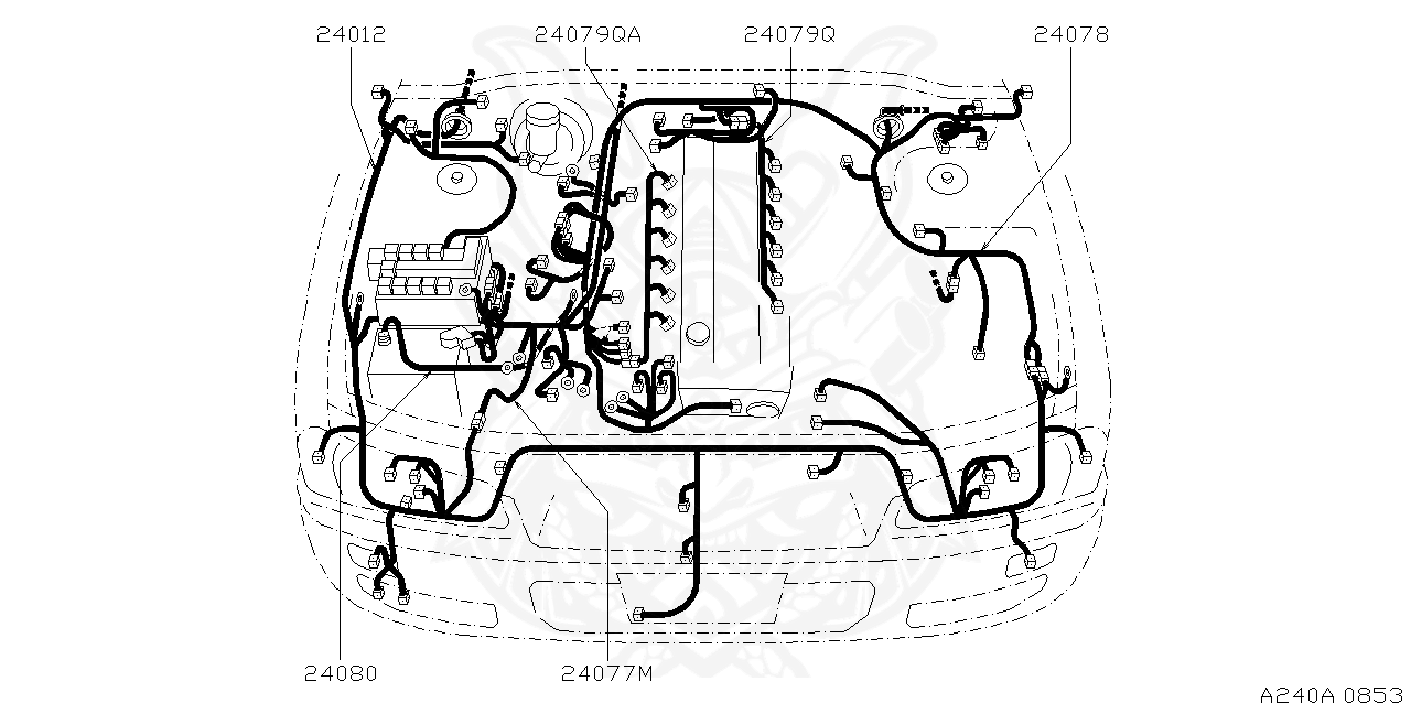 24079-5L300 - Nissan - Harness Assembly, Sub Engine Room - Nengun