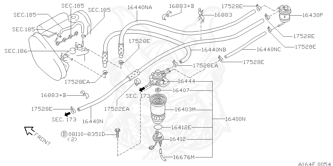 AY500NS001 Nissan Fuel Filter Cartridge Assembly Nengun Performance