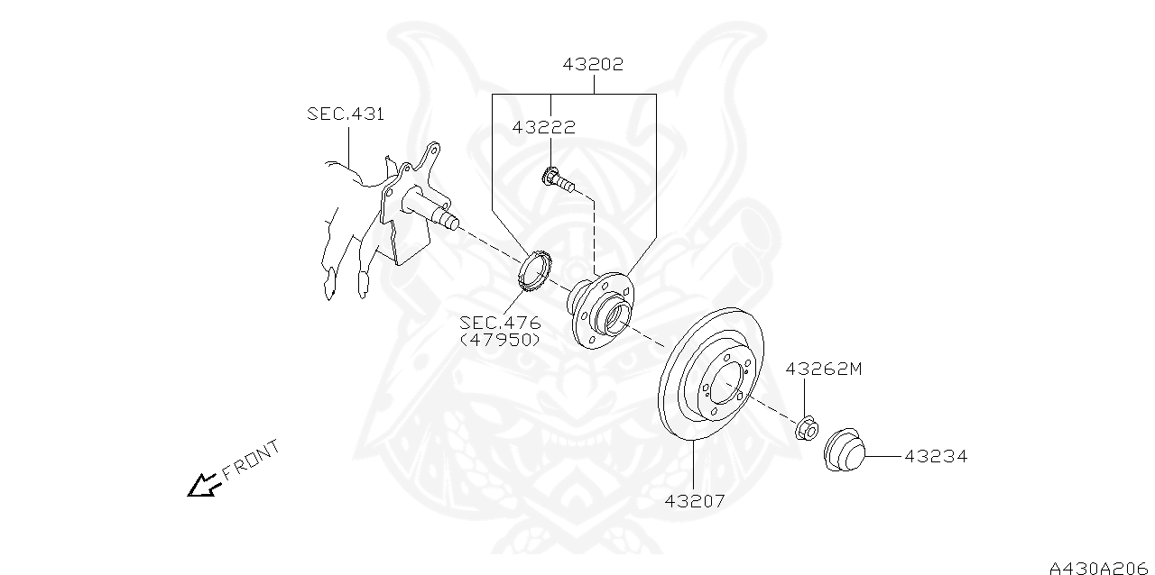 43222-41B00 - Nissan - Bolt, Hub - Nengun Performance