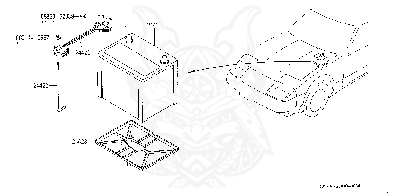 Nissan - Frame, Battery Fixing