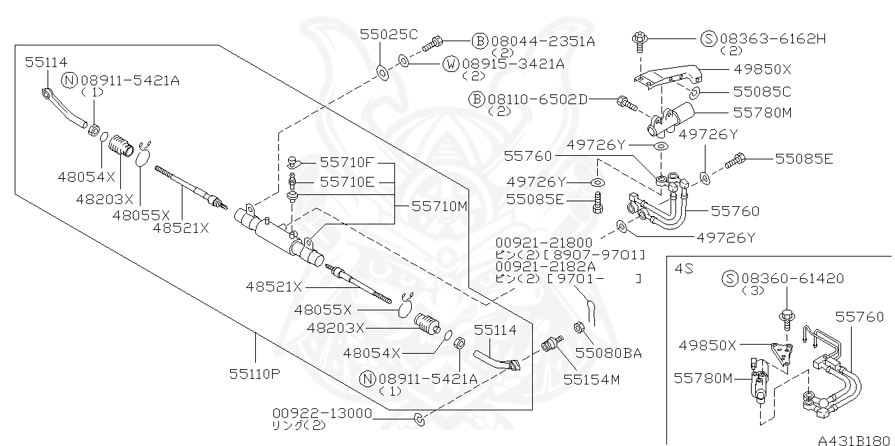55114-39F00 - Nissan - Link, Lower Rear Suspension - Nengun 