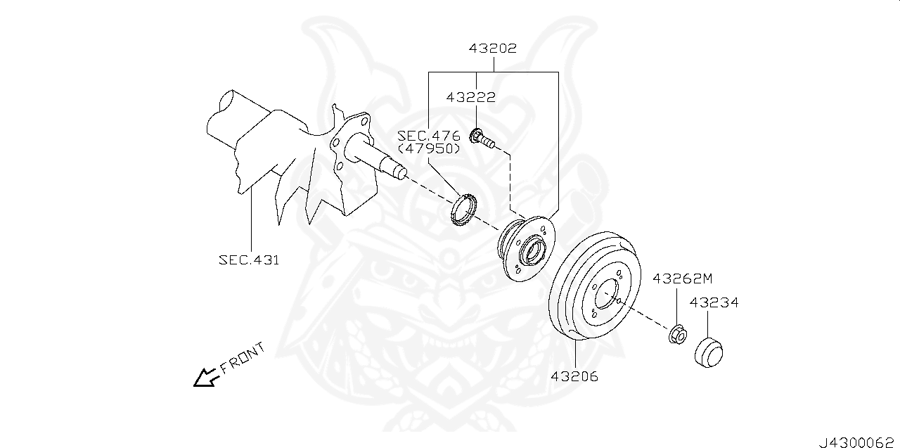 Nissan 43222 41b00