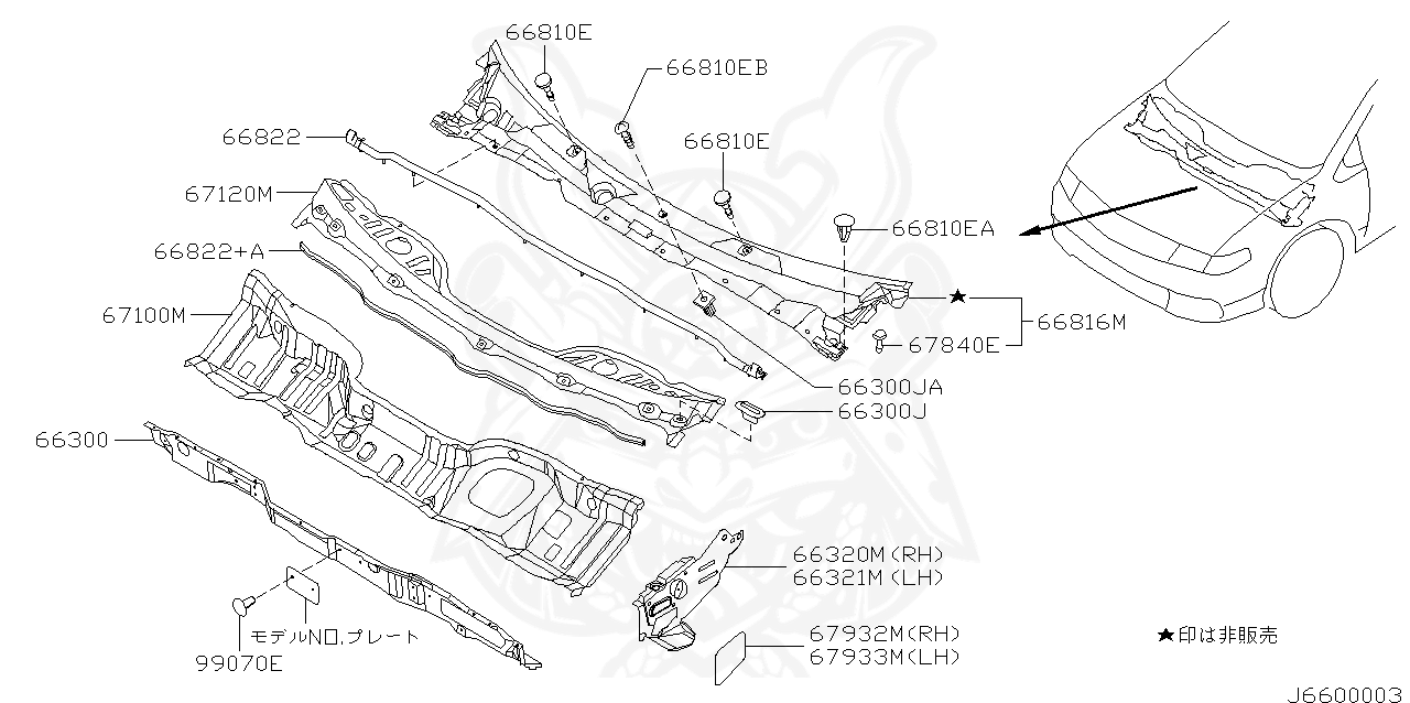 Nissan 66820 ed000