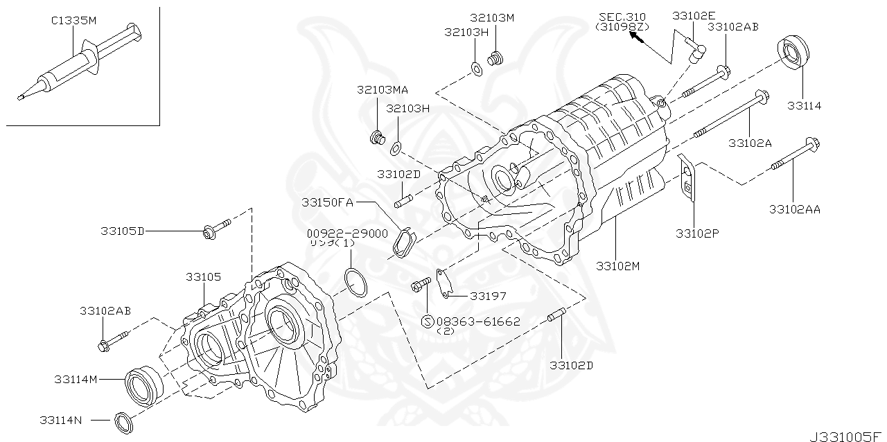 33107-AQ310 - Nissan - Case, Transfer Front - Nengun Performance