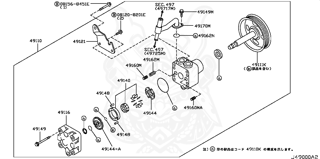 49110-WL000 - Nissan - Pump Assembly, Power Steering - Nengun