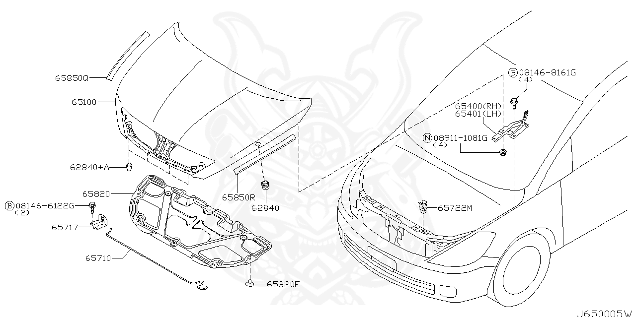 65846-40F00 - Nissan - Clip, Insulator - Nengun Performance