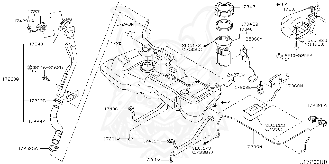 1734279900 Nissan Seal, Oring, Fuel Tank Nengun Performance