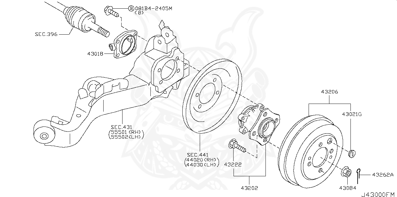 Nissan 43222 41b00