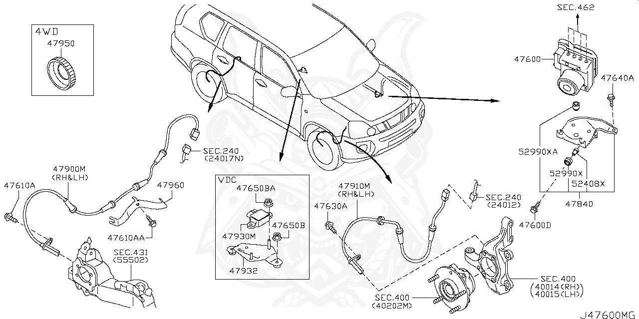 47660JG09B Nissan ABS Actuator ASSY Nengun Performance