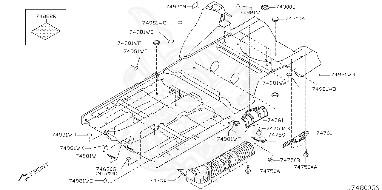 74849-0E000 - Nissan - Cover, Hall - Nengun Performance