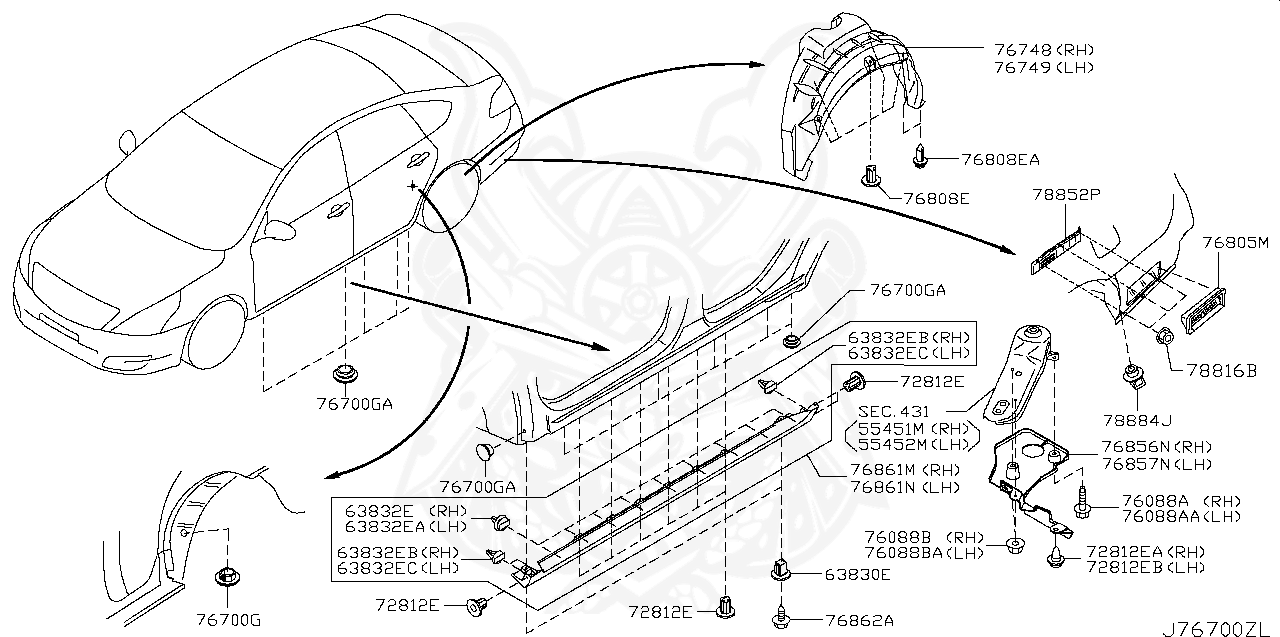 01658-02111 - Nissan - Plug, Body Sill - Nengun Performance