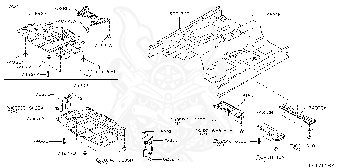 75893-JK000 - Nissan - Side shield Right - Nengun Performance