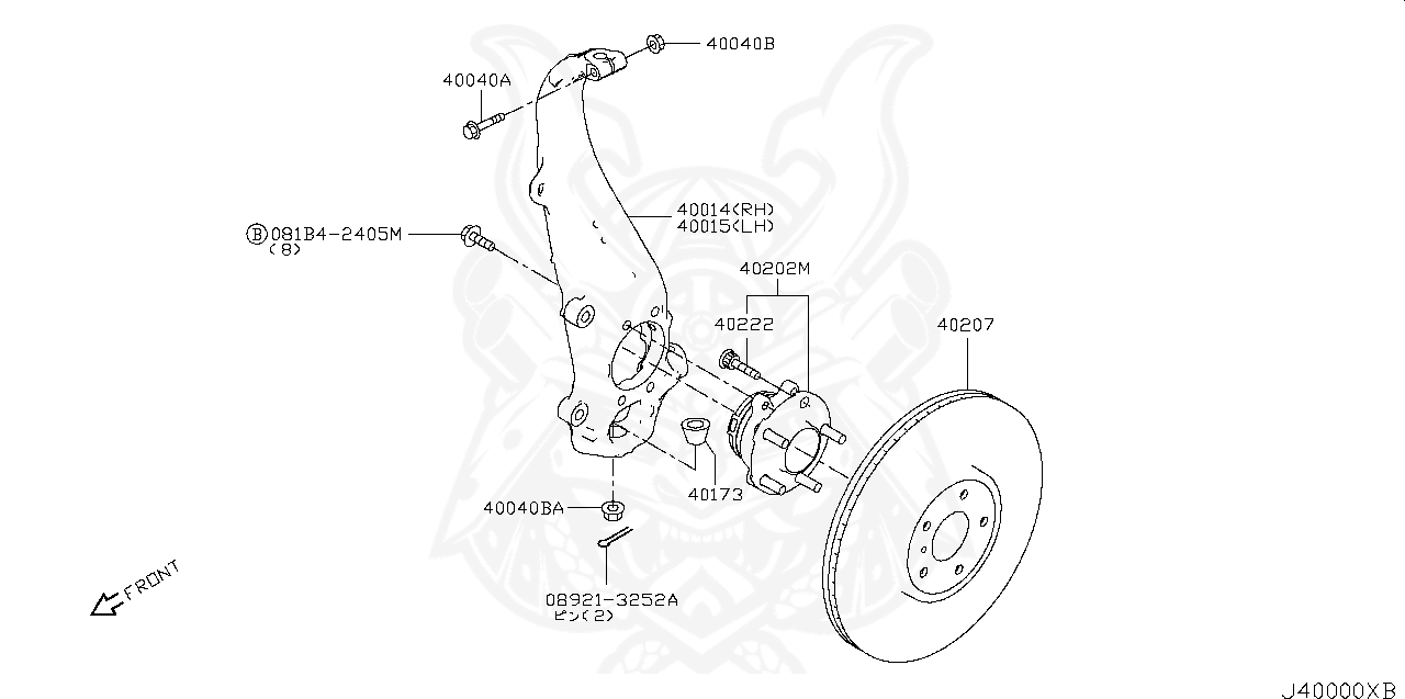 40173-EG000 - Nissan - SEAT, LOWER BALL JOINT - Nengun