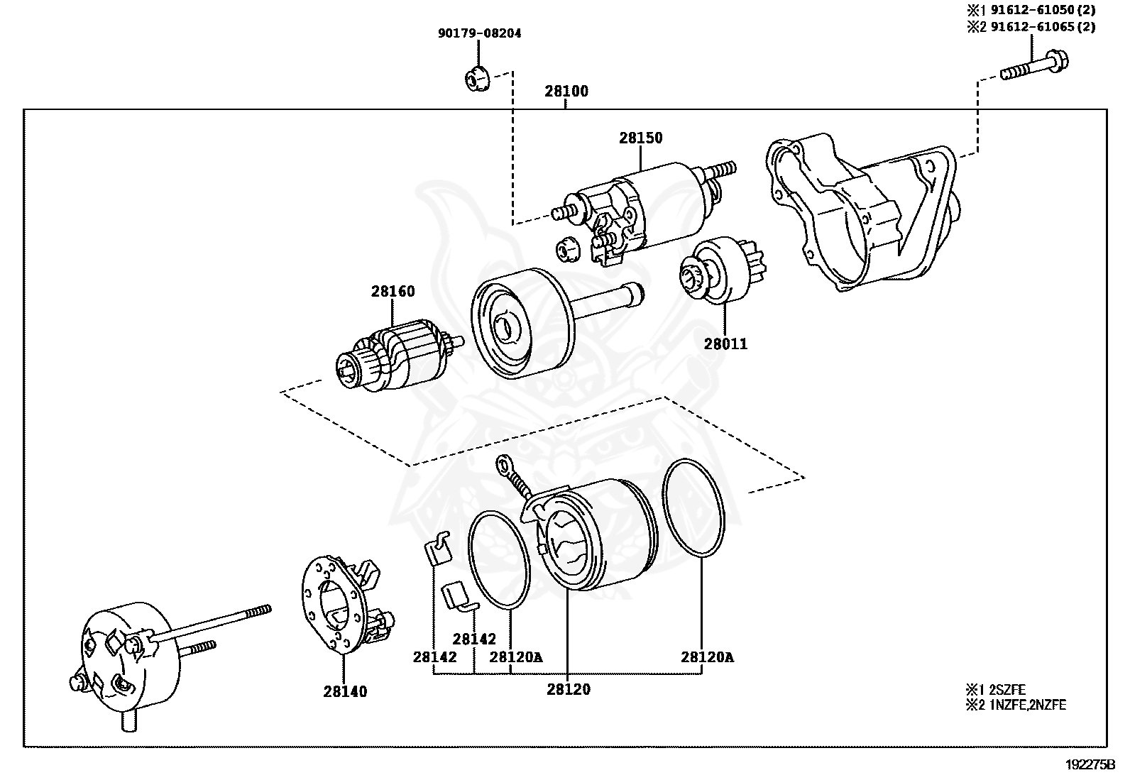 2814070020 Toyota Holder Assy, Starter Brush Nengun Performance