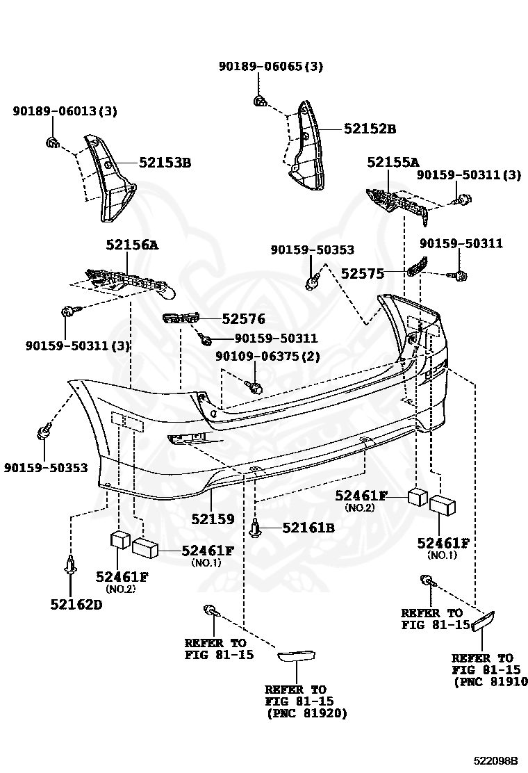 52161-16010 - Toyota - Clip, Front Bumper - Nengun Performance