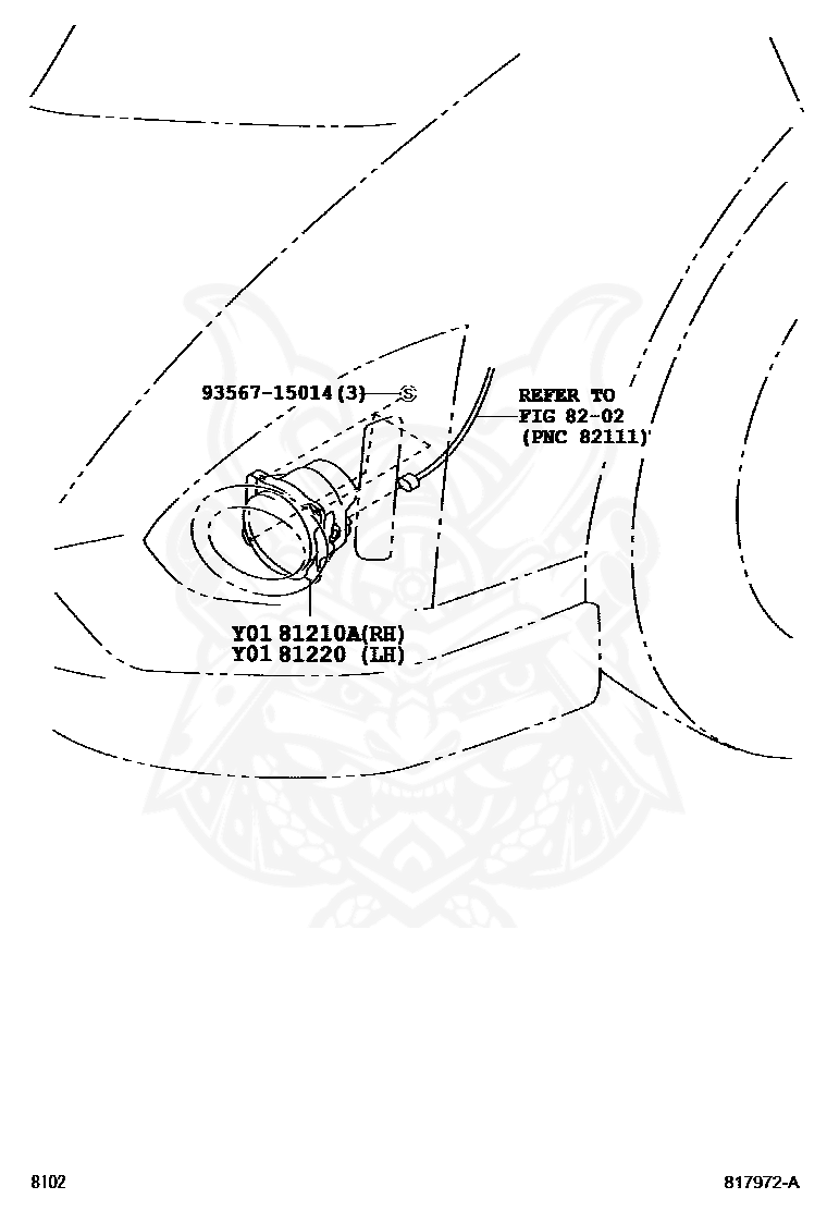 812 B1090 Toyota Lamp Assy Fog Lh Nengun Performance