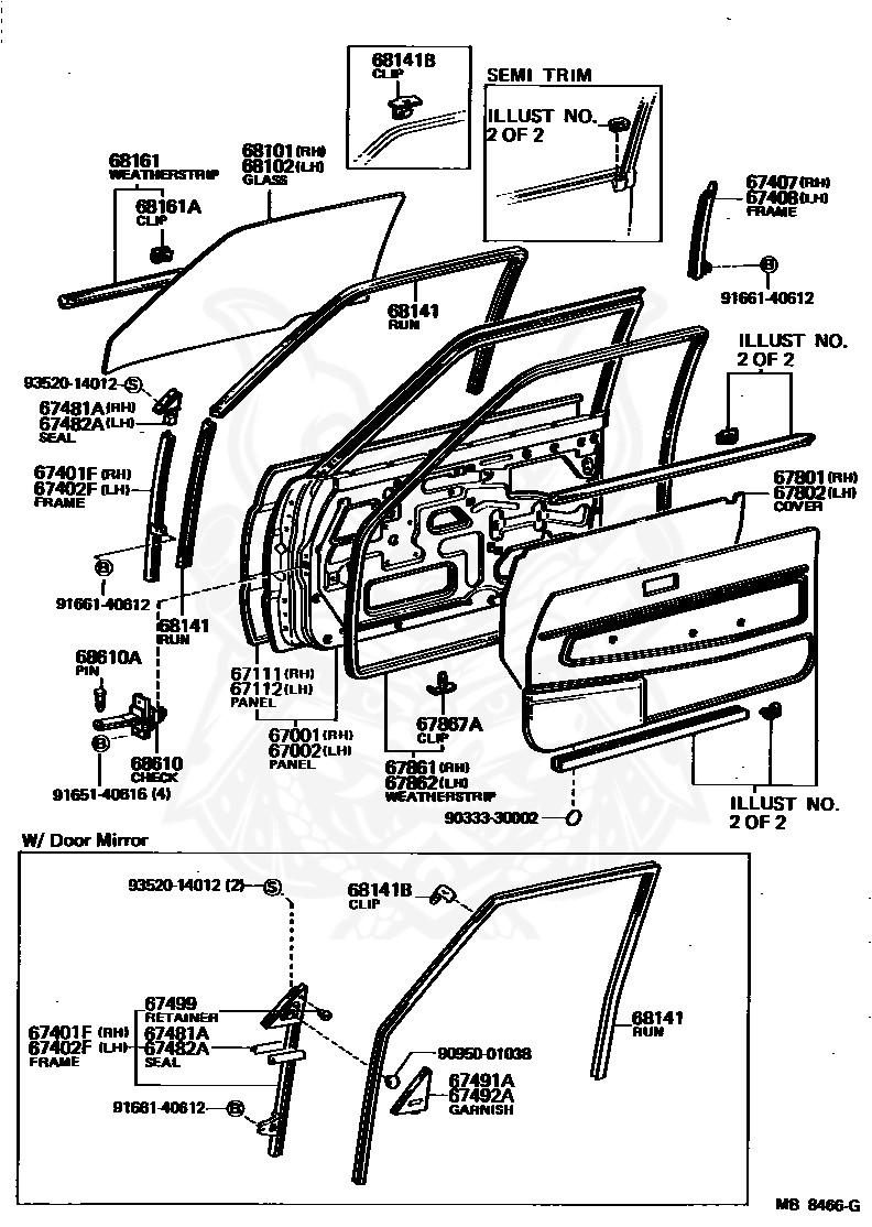 67112 10160 Toyota Panel Front Door Outer Lh Nengun