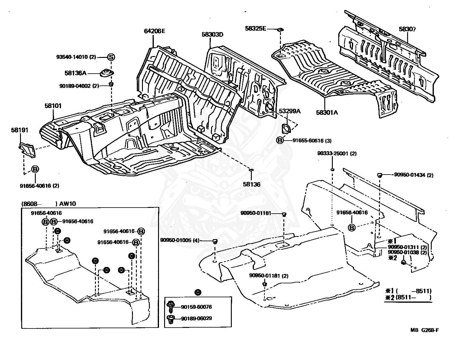 58101-17905 - Toyota - Front Floor Pan Sub-assy - Nengun Performance