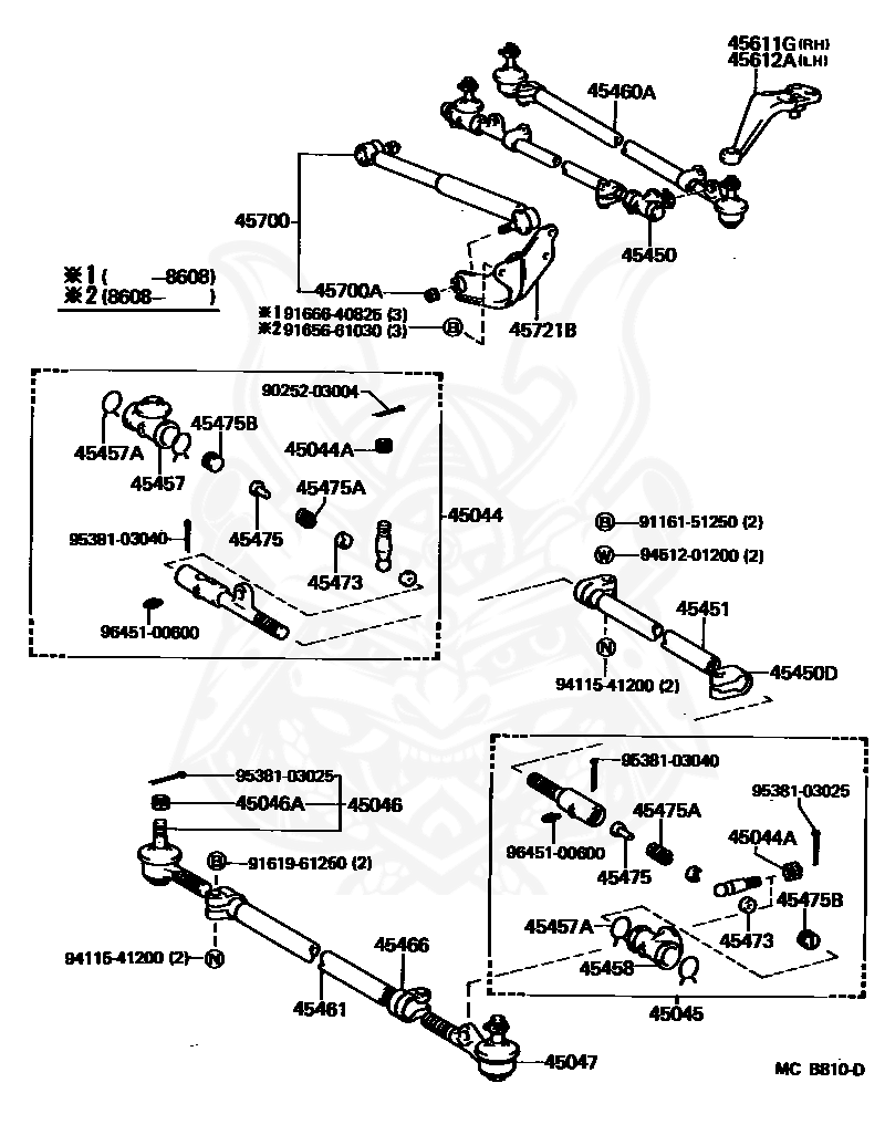 91619-61250 - Toyota - Bolt (for Transmission Housing And Engine ...