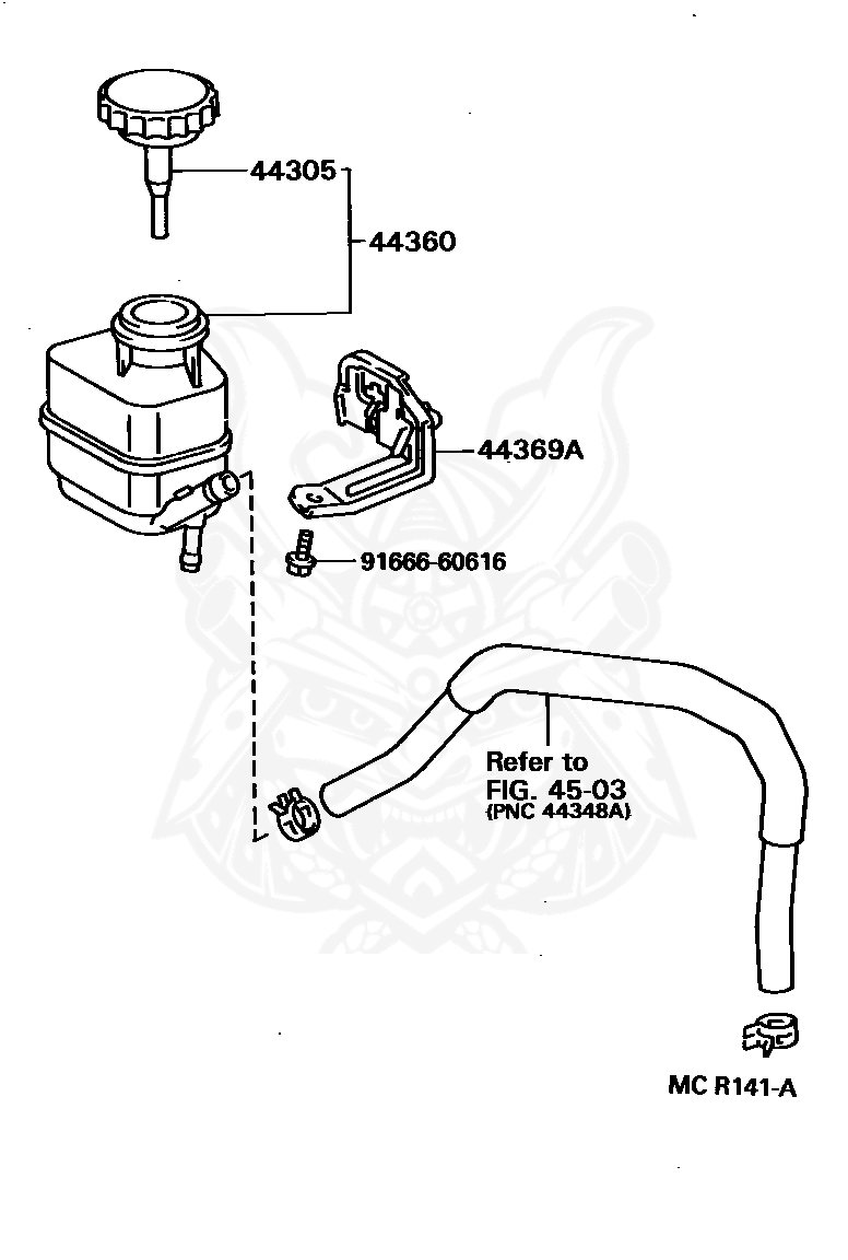 Toyota 44360-20170 Power Steering Reservoir 