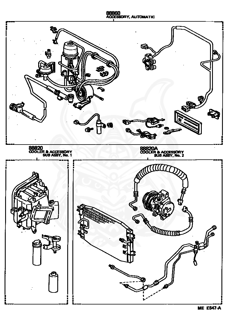 88820-17010 - Toyota - Air Conditioner & Accessory Sub-assy, No.1 