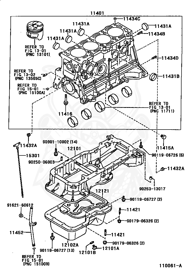 96411-43500 - Toyota - Metal Plug, No.1 (for Cylinder Block) - Nengun ...