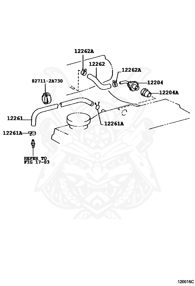 12204-74030 - Toyota - Valve Sub-assy, Ventilation - Nengun 