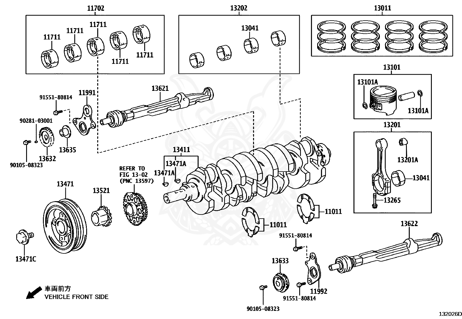 90105-16041 - Toyota - Bolt (for Crankshaft Pulley Set) - Nengun ...