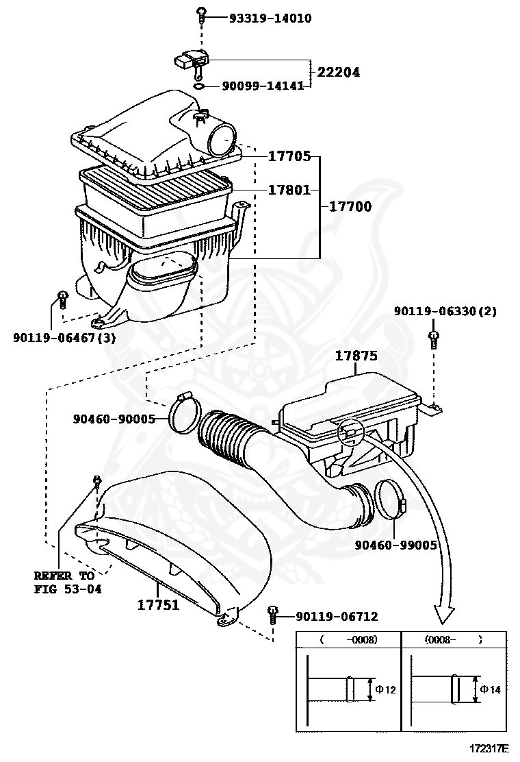 90099-14141 - Toyota - Ring, O (for Intake Air Flow Meter) - Nengun ...