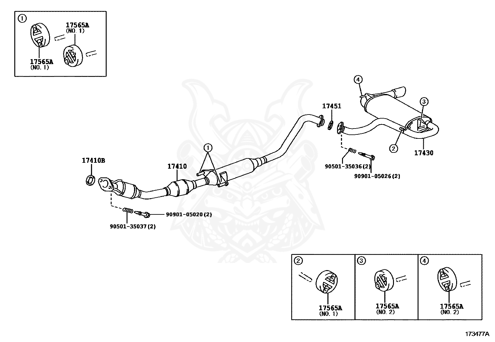 17451-22070 - Toyota - Gasket, Exhaust Pipe - Nengun Performance