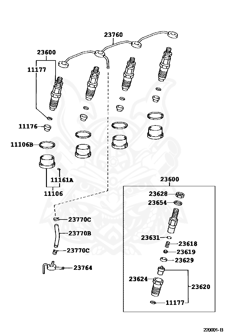 A7771 1 Paar Autotürgriff hinten außen 69240-AA010 für Toyota