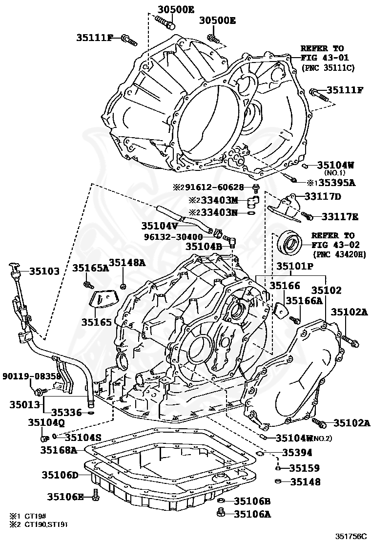 90301-06196 - Toyota - O-Ring (for Automatic Transmission Case ...