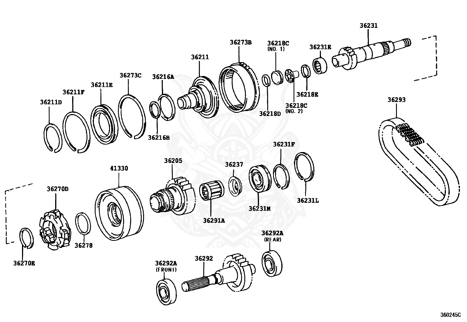 36293-28021 - Toyota - Chain, Transfer Front Drive - Nengun 