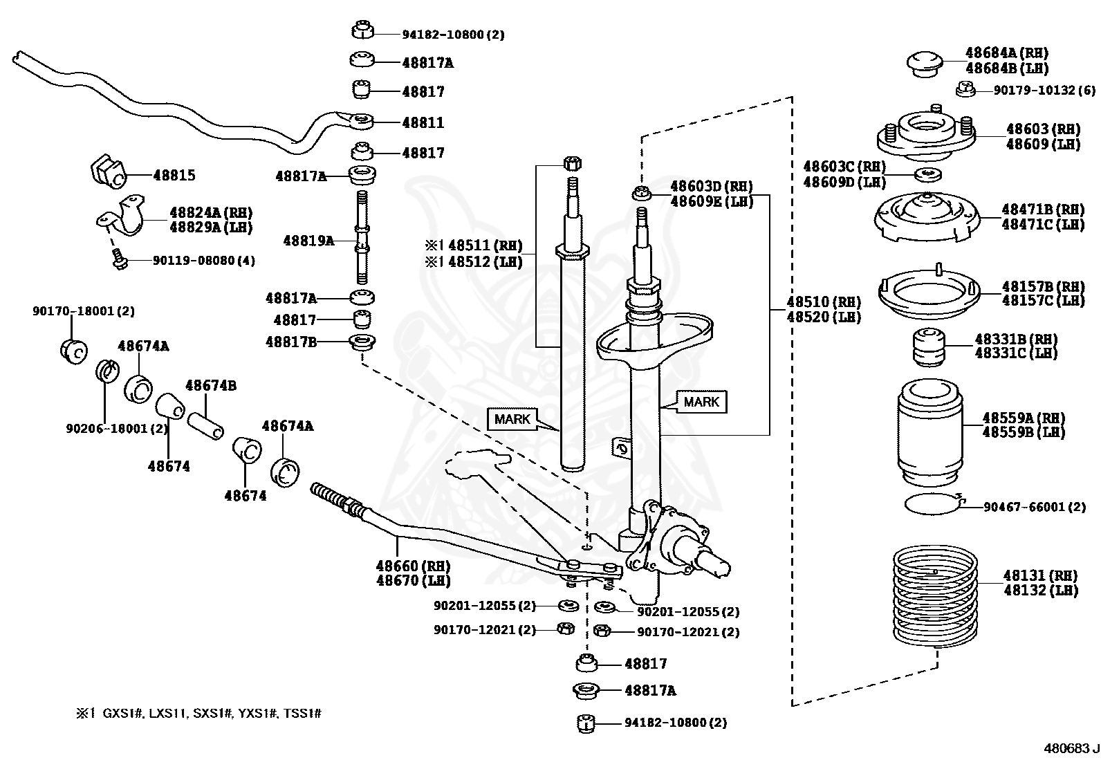 90303-22049 - Toyota - Seal, Dust (for Front Suspension Support Lh ...