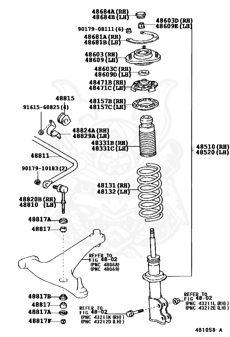 90303-22049 - Toyota - Seal, Dust (for Front Suspension Support Lh ...