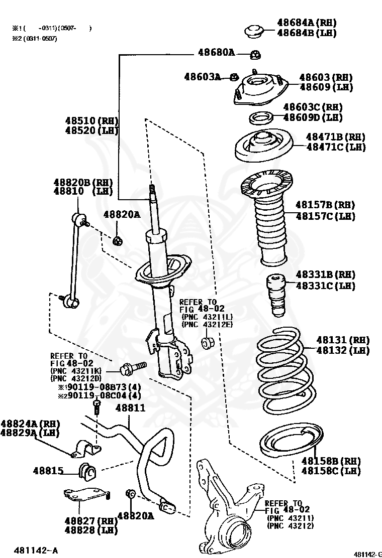 90303-22049 - Toyota - Seal, Dust (for Front Suspension Support Lh ...