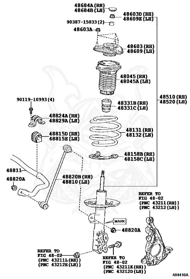 48609-47060 - Toyota - Support Sub-assy, Front Suspension, Lh - Nengun ...