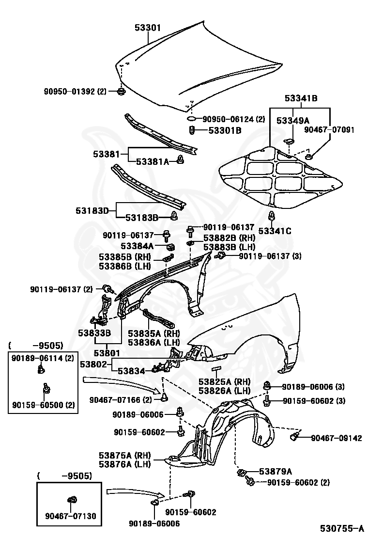 Toyota 90467 07076 c0