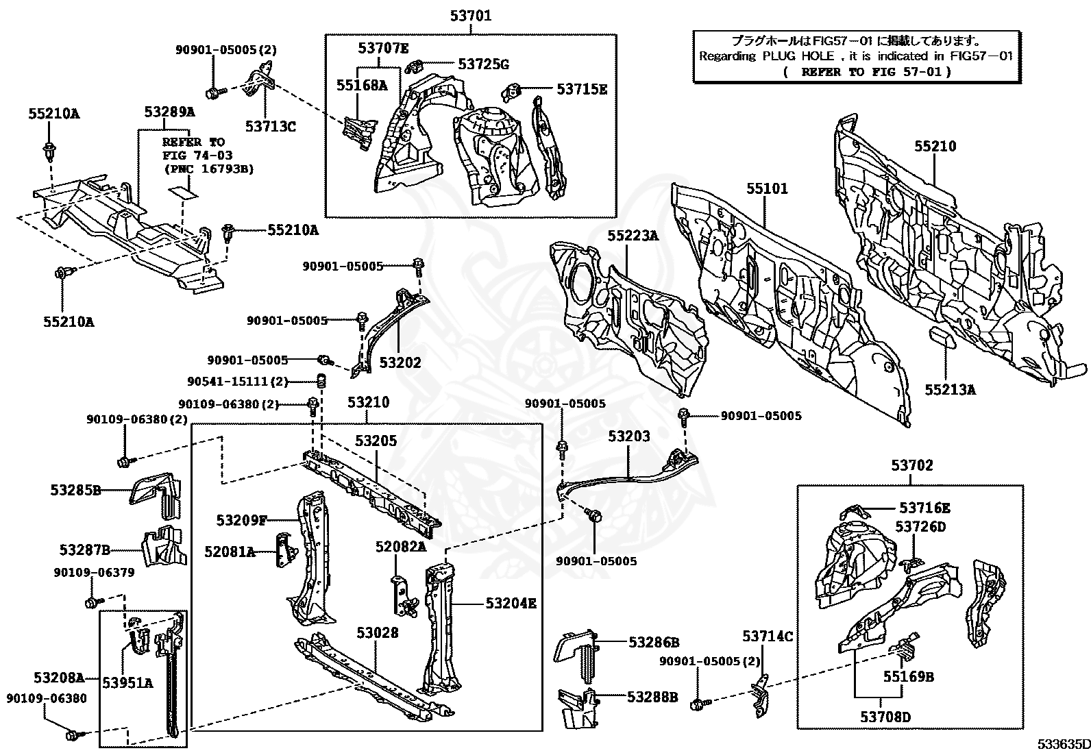 90467-07214 - Toyota - Faastner, Front Fender Liner - Nengun Performance