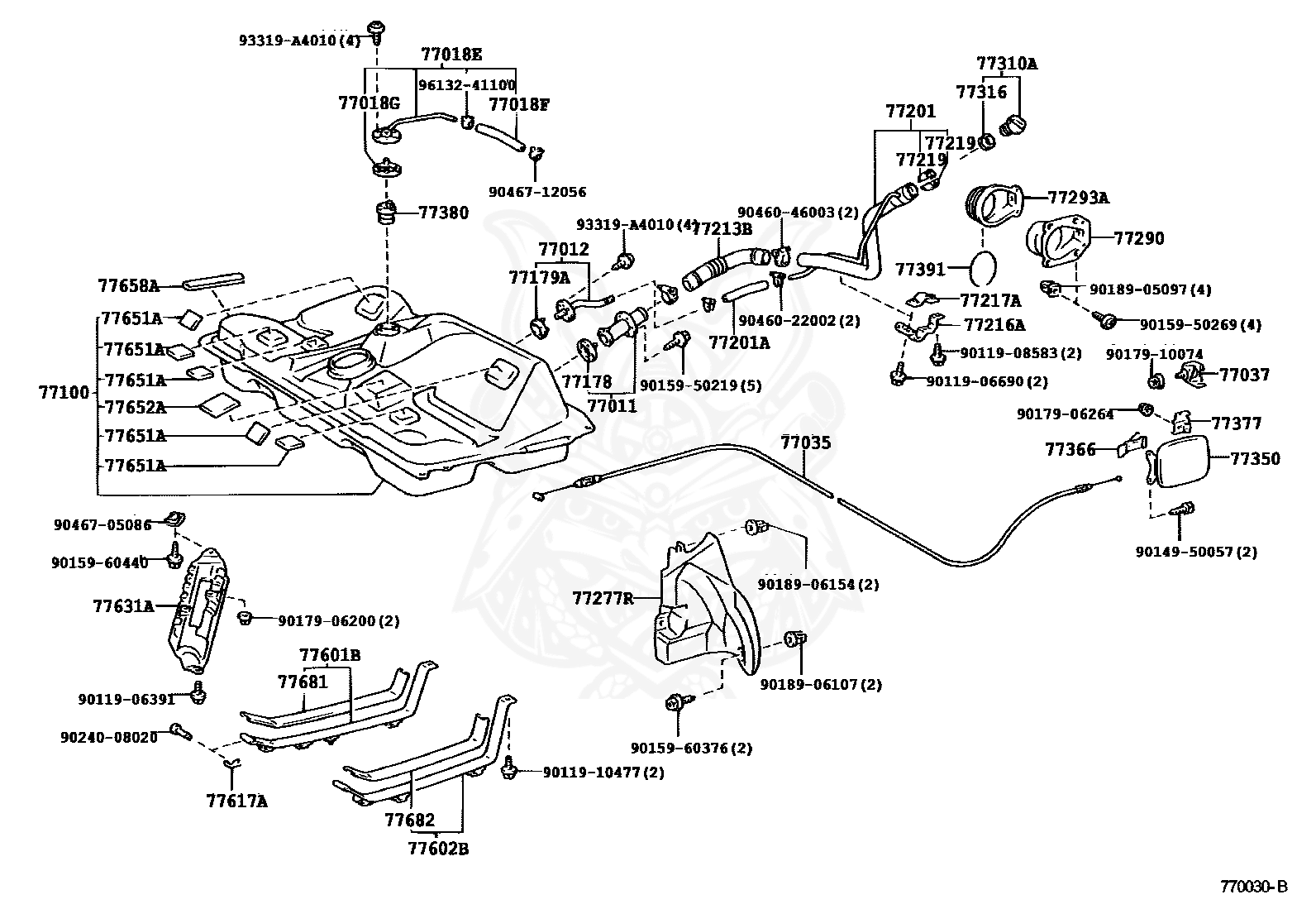 77201-20480 - Toyota - Pipe Sub-assy, Fuel Tank Inlet - Nengun 