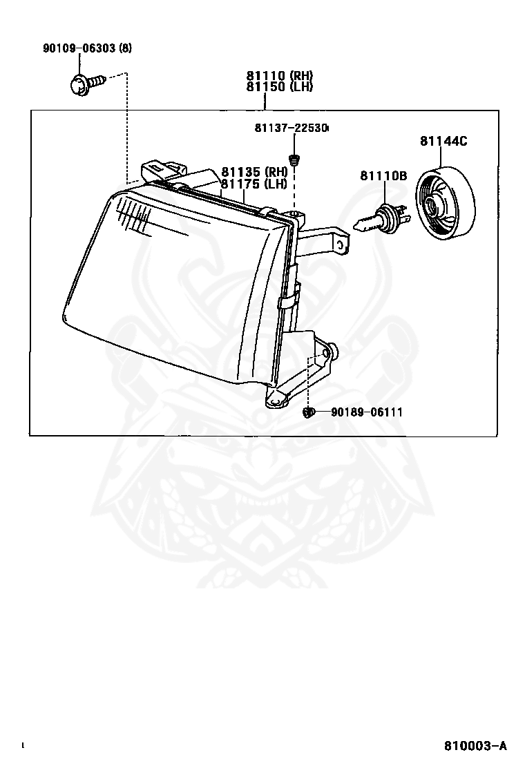 81110b лампа toyota