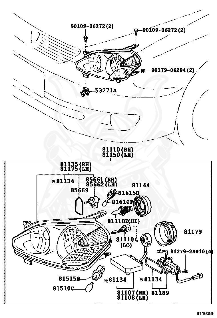 81110b лампа toyota