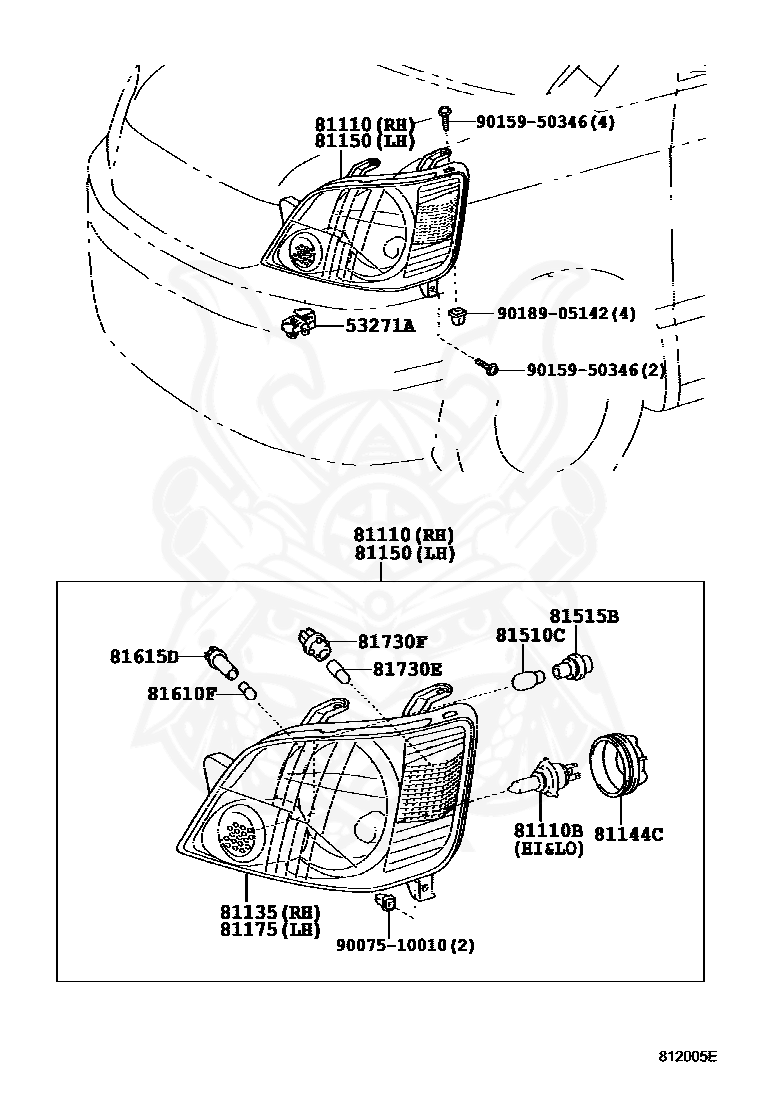 81110b лампа toyota