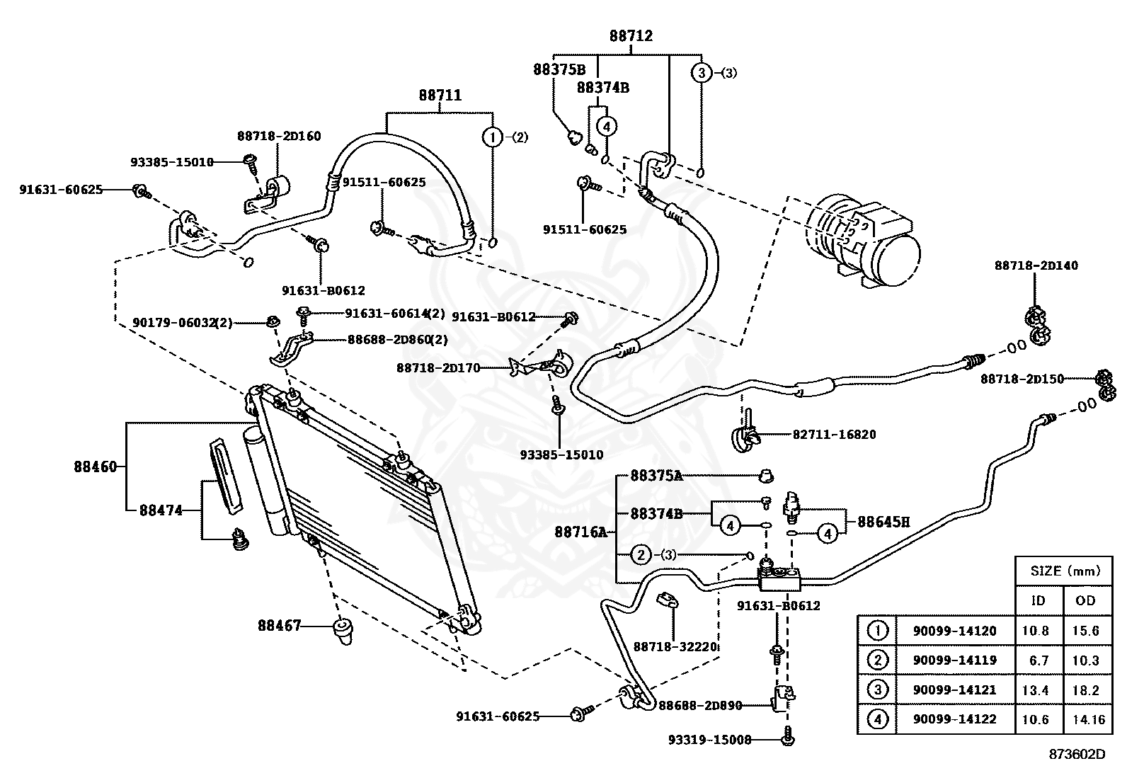 88375-30280 - Toyota - Cap, Service Valve (for Cooler Pipe 