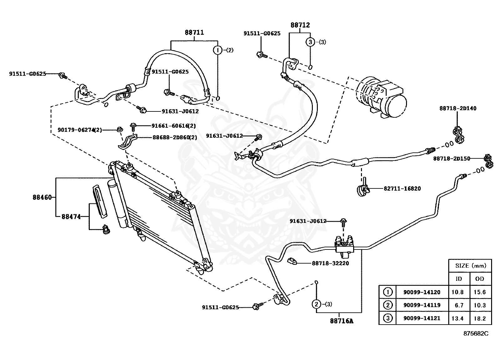 90099-14121 - Toyota - O-ring, Cooler Evaporator No.1(suction) - Nengun 